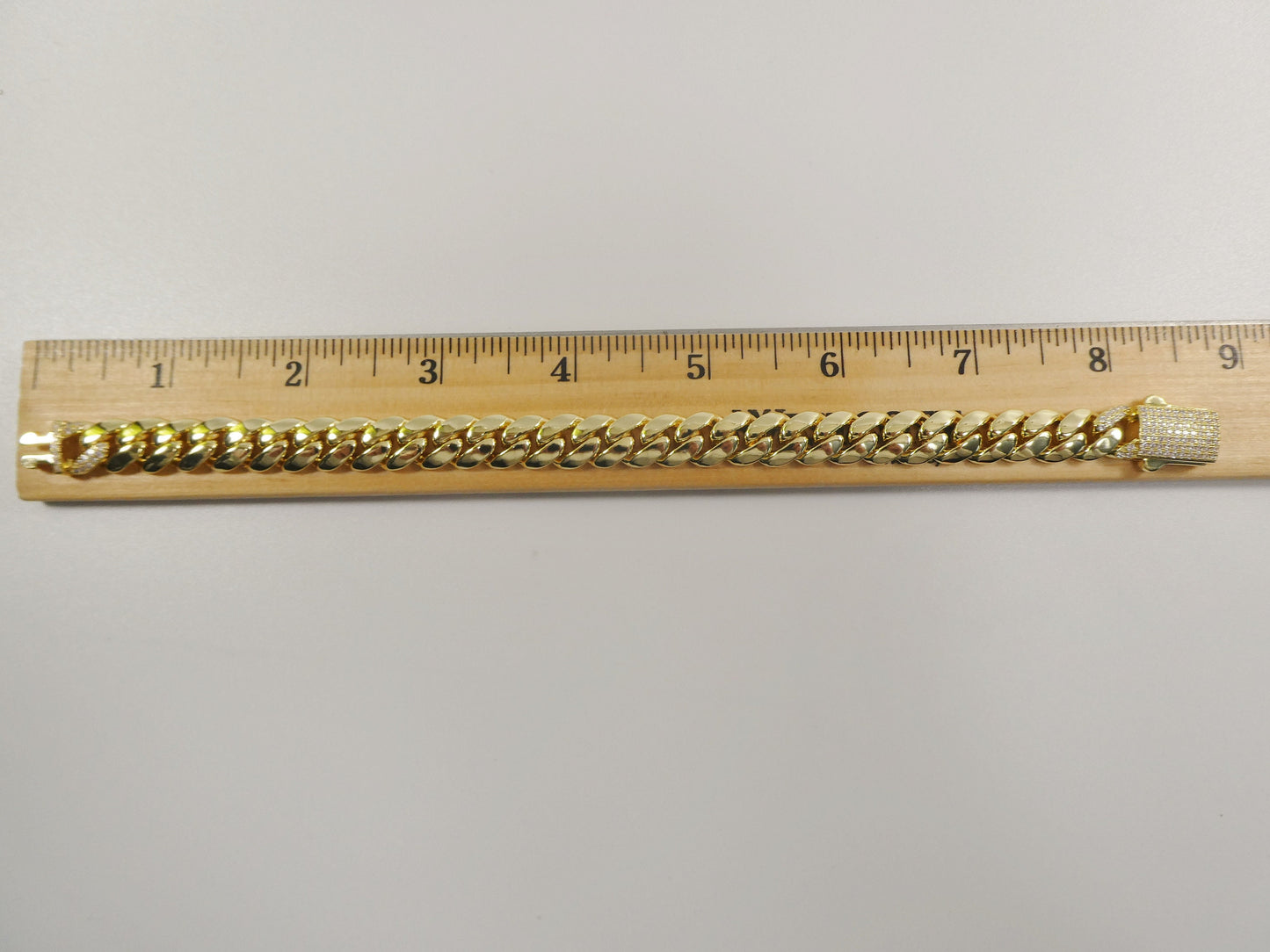 18k gold filled Monaco 10mm bracelet 7" 8" length