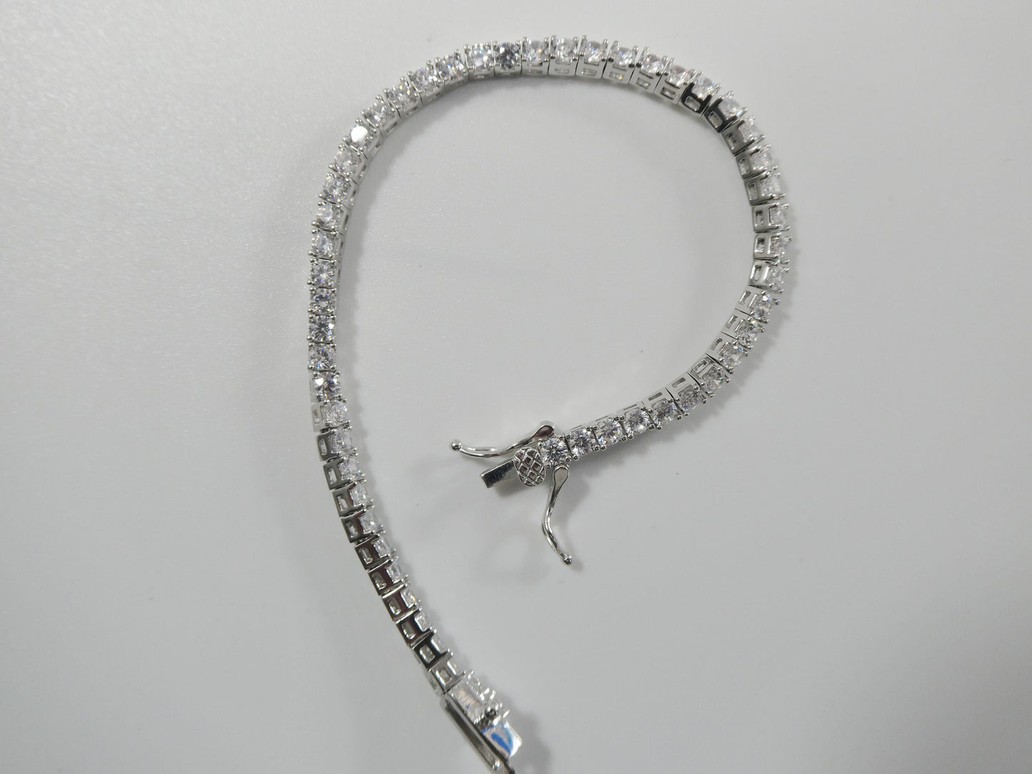 real 925 sterling silver 2.5MM 6 INCH tennis bracelet