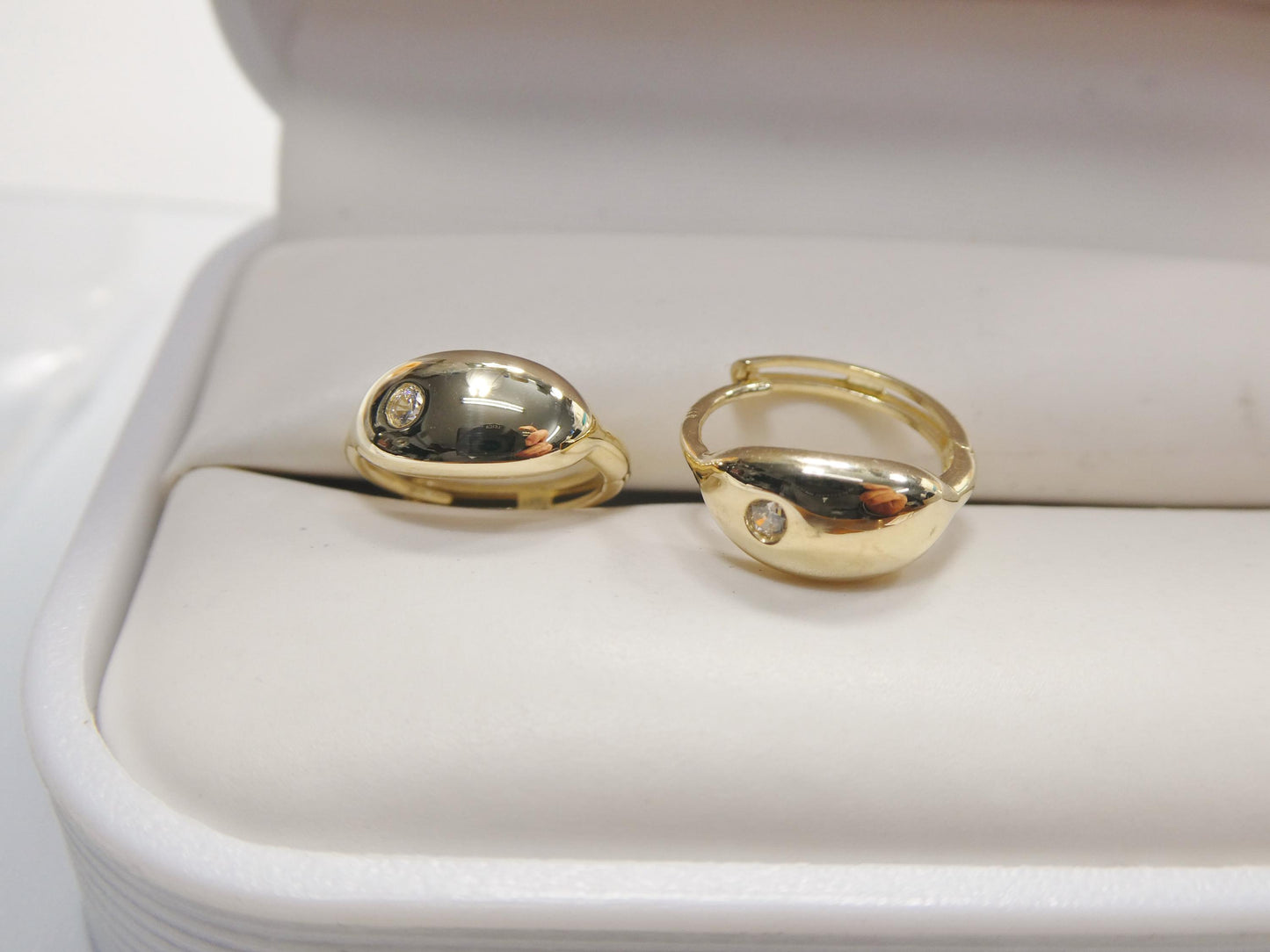 real 10k solid yellow gold designer polish hoop huggie earrings