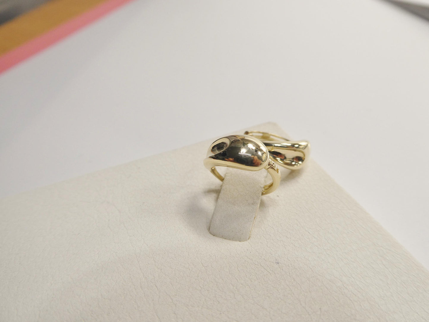 real 10k solid yellow gold designer polish hoop huggie earrings