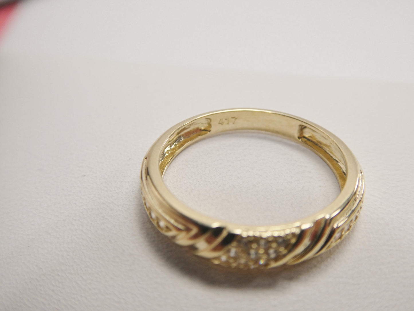 real 10k solid yellow gold women's classic ring