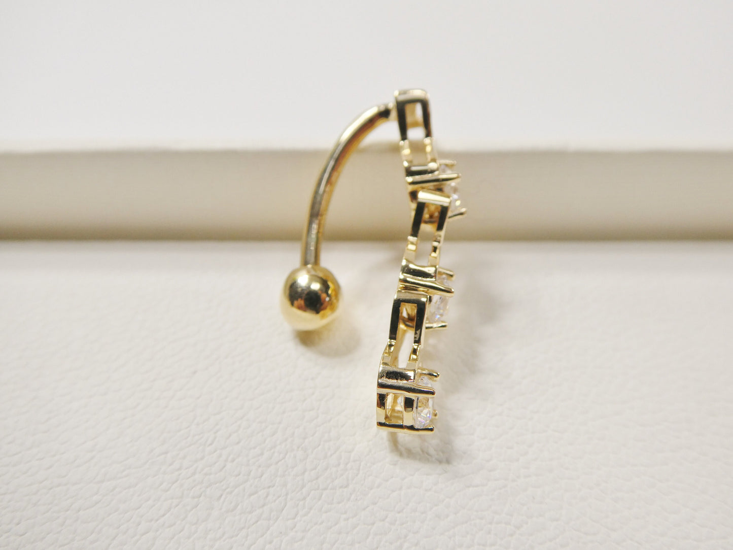 14k real solid yellow gold xoxo belly button dangle ring piercing