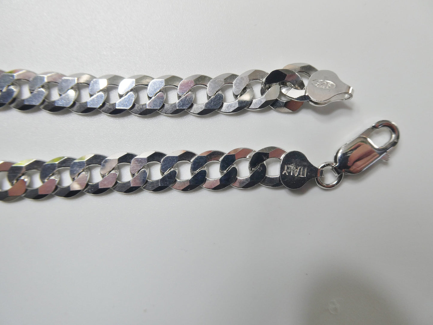 real 925 sterling silver solid bracelet 8.5 inch