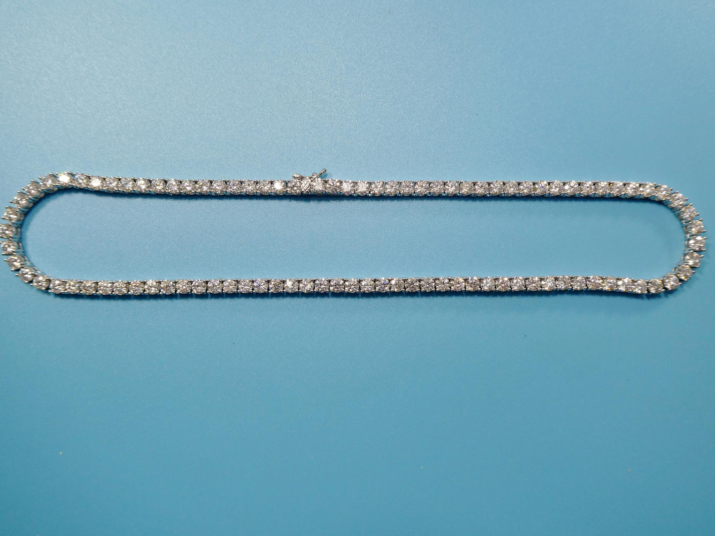 real 925 sterling silver 4mm moissanite tennis bracelet/necklace