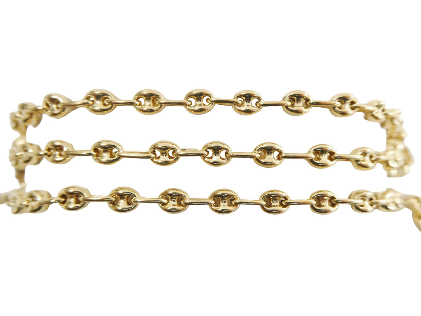 Real 925 sterling silver puff mariner bracelet / anklet