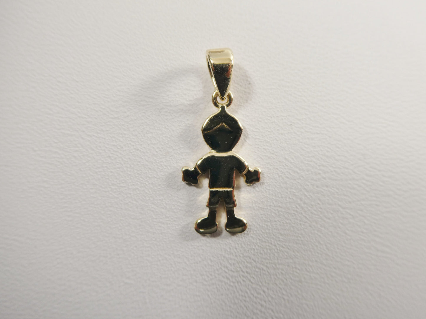 14k real solid yellow gold baby boy charm pendent