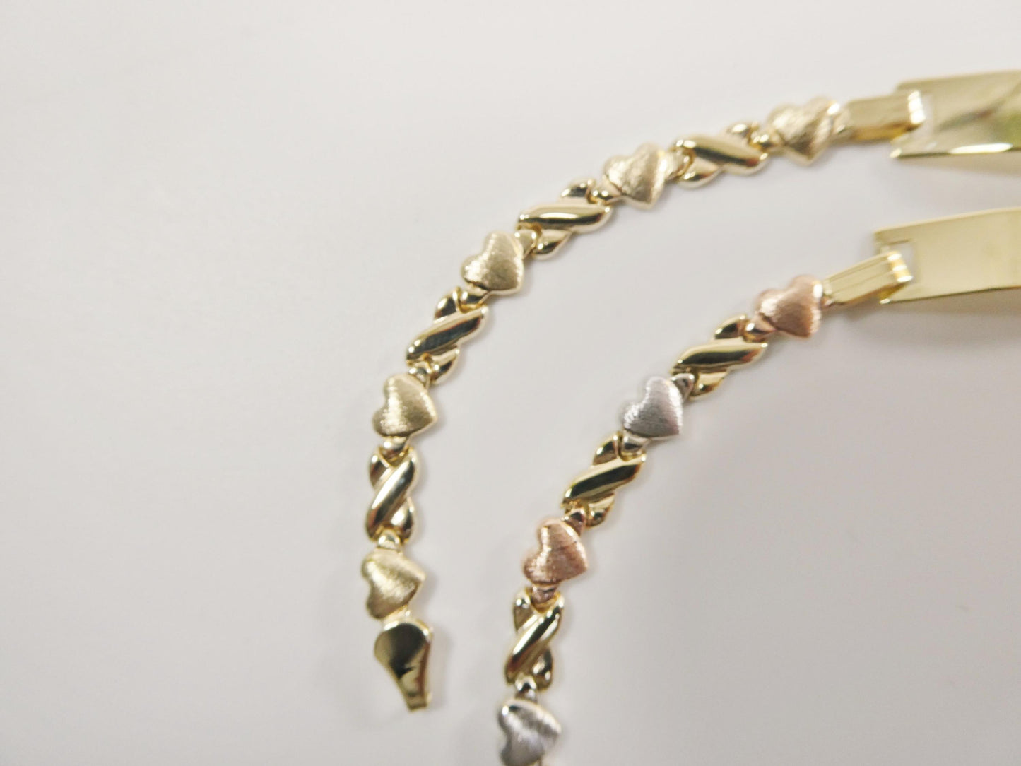 10k real solid yellow gold 6 inch baby id bracelet