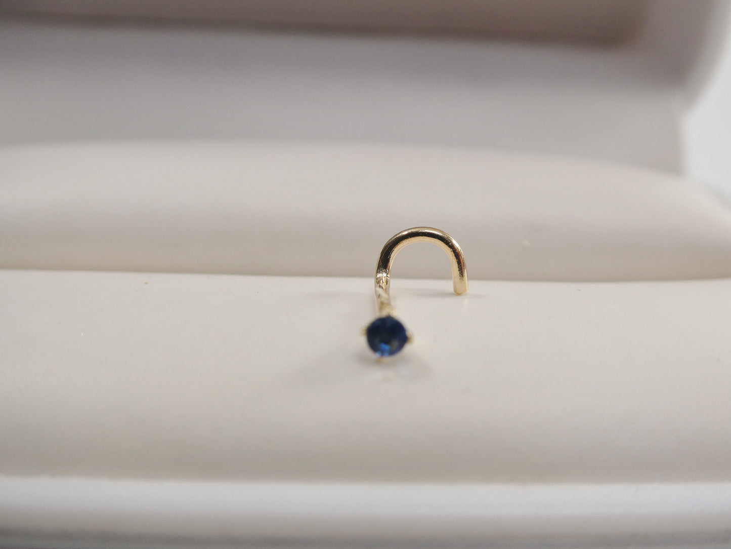 14k real solid yellow gold 2mm twist nose ring