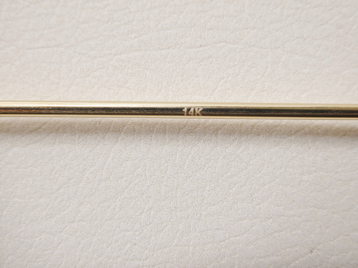 14k real solid yellow gold 60mm straight barbell tongue belly button ring piercing