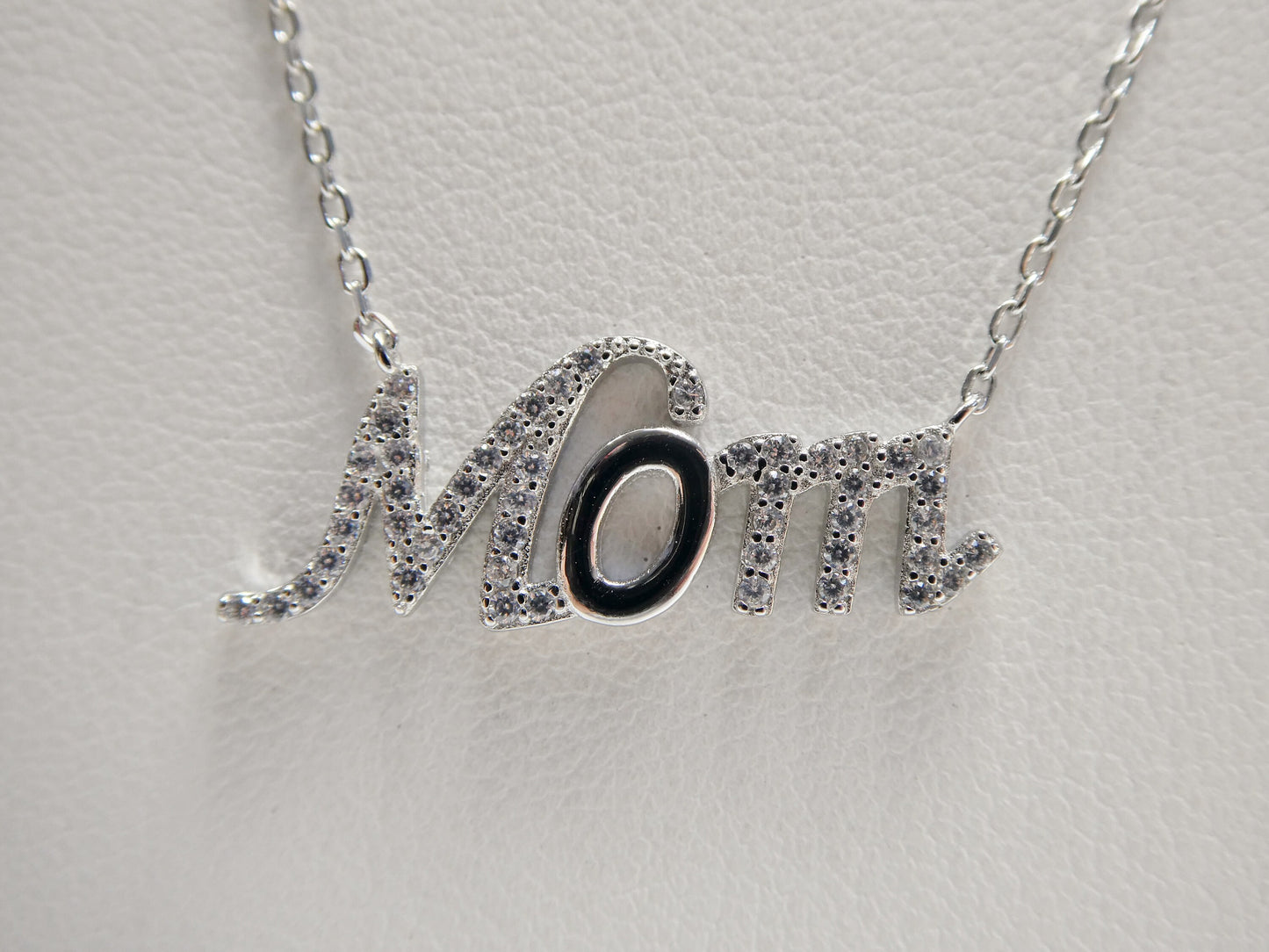 16 inch plus two inch extension real 925 sterling silver mom necklace