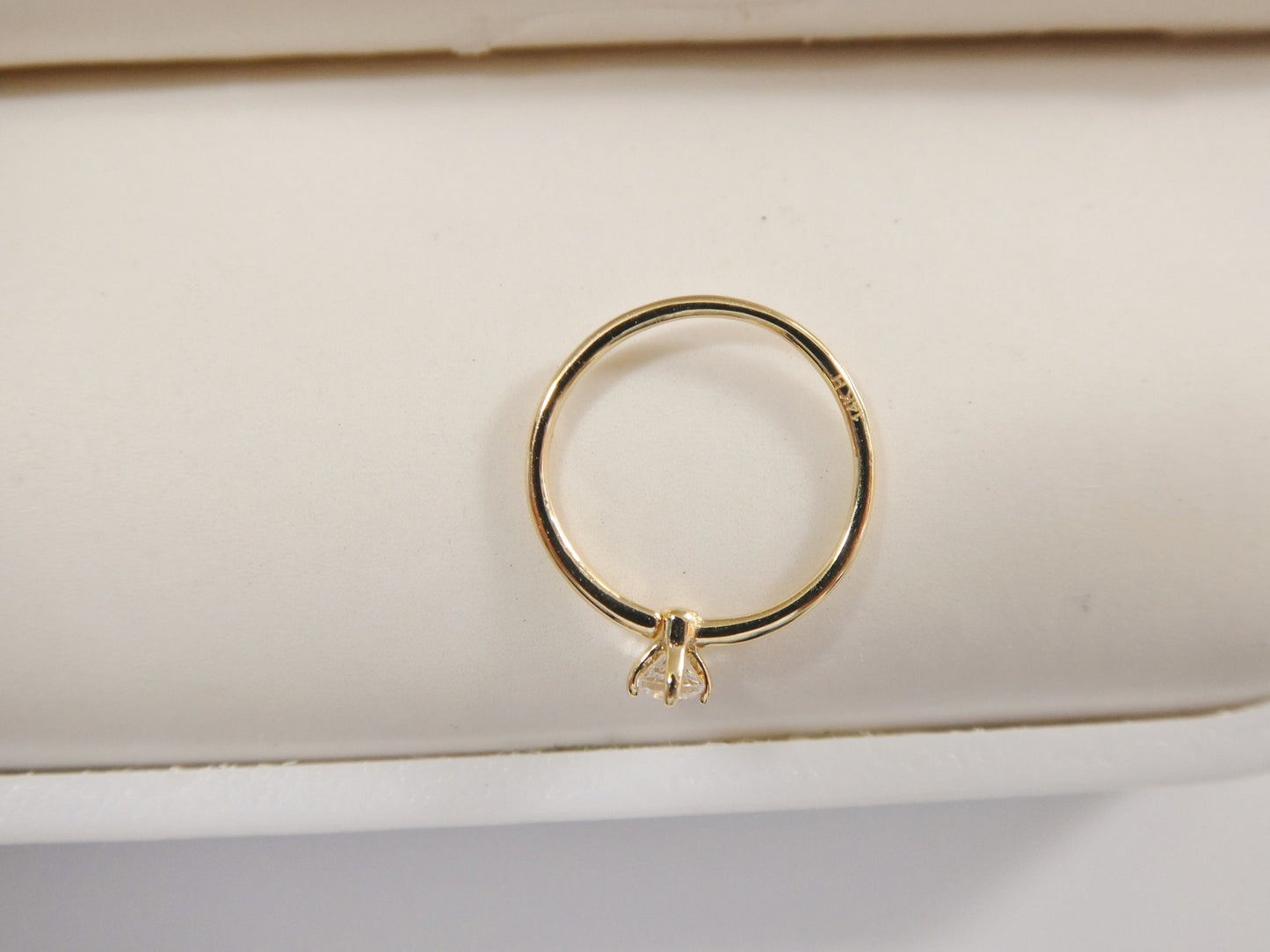 14k real solid yellow gold cz hoop earring cartilage daith ring piercing