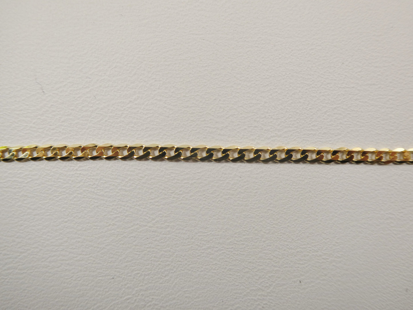 real 14k solid yellow gold 2mm flat curve baby chain
