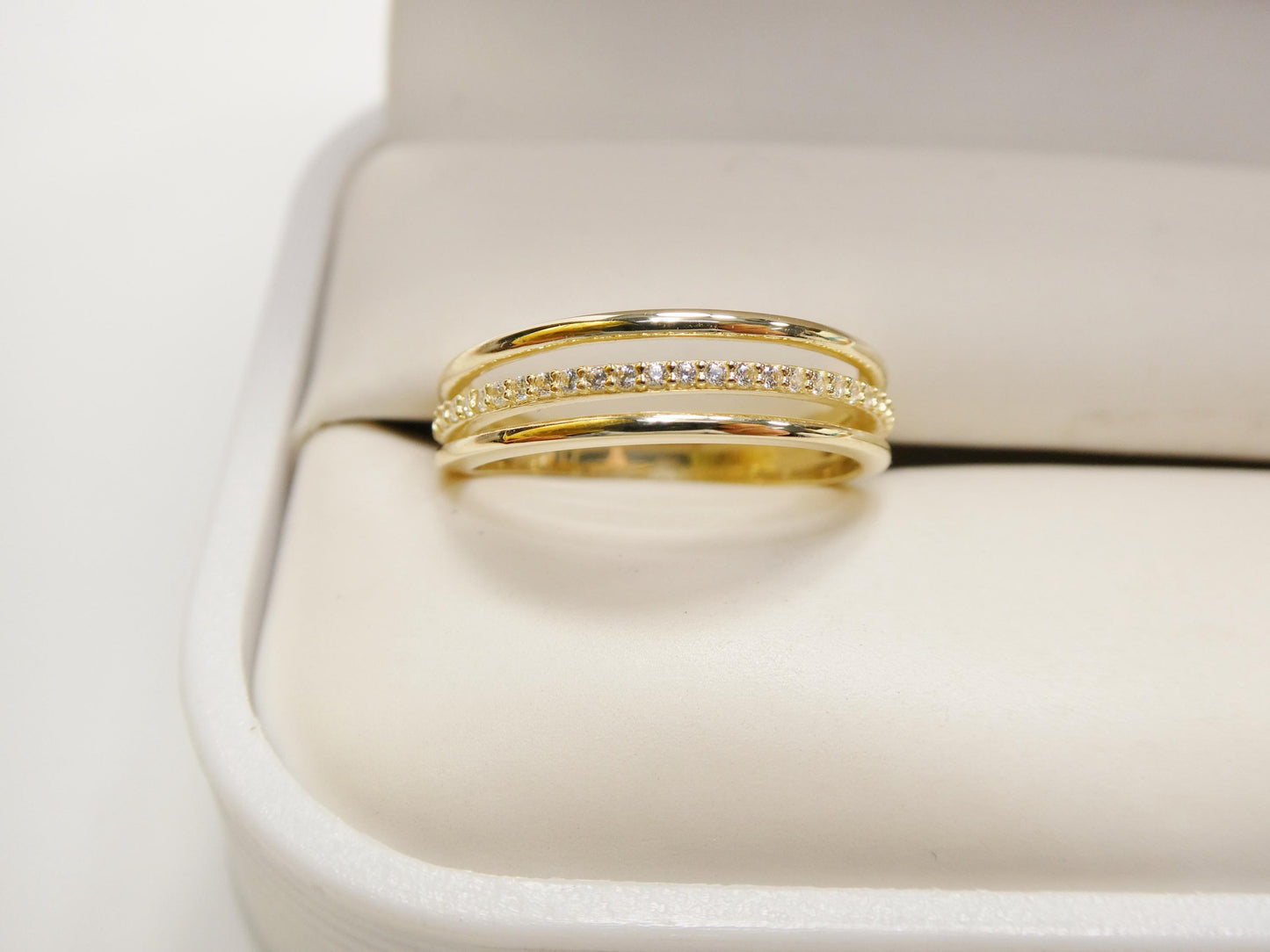 real 10k solid yellow gold women's classic ring