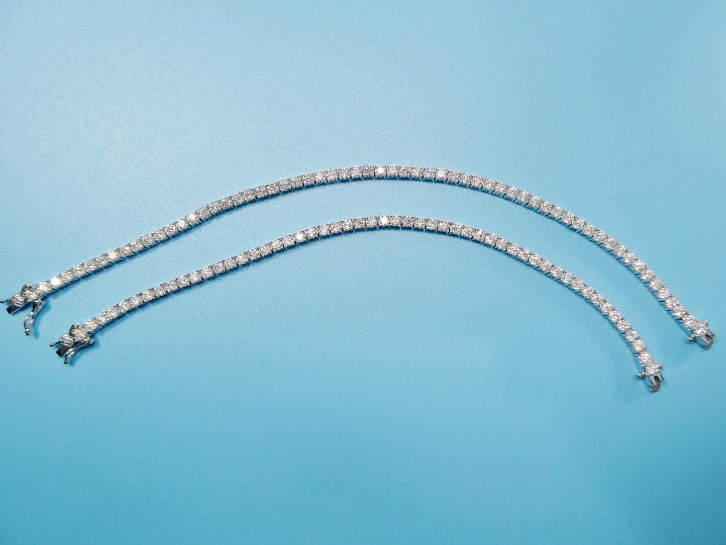 real 925 sterling silver 3mm moissanite tennis bracelet/necklace