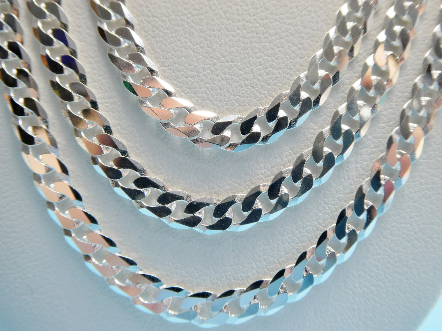 real 925 sterling silver 4.50MM Italian solid chain lobster lock clasp