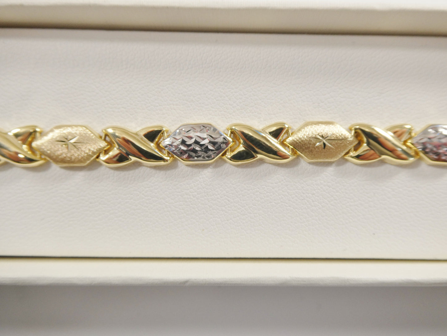 real 925 sterling silver xoxo hugs and kisses necklace two tone 14k yellow gold finish