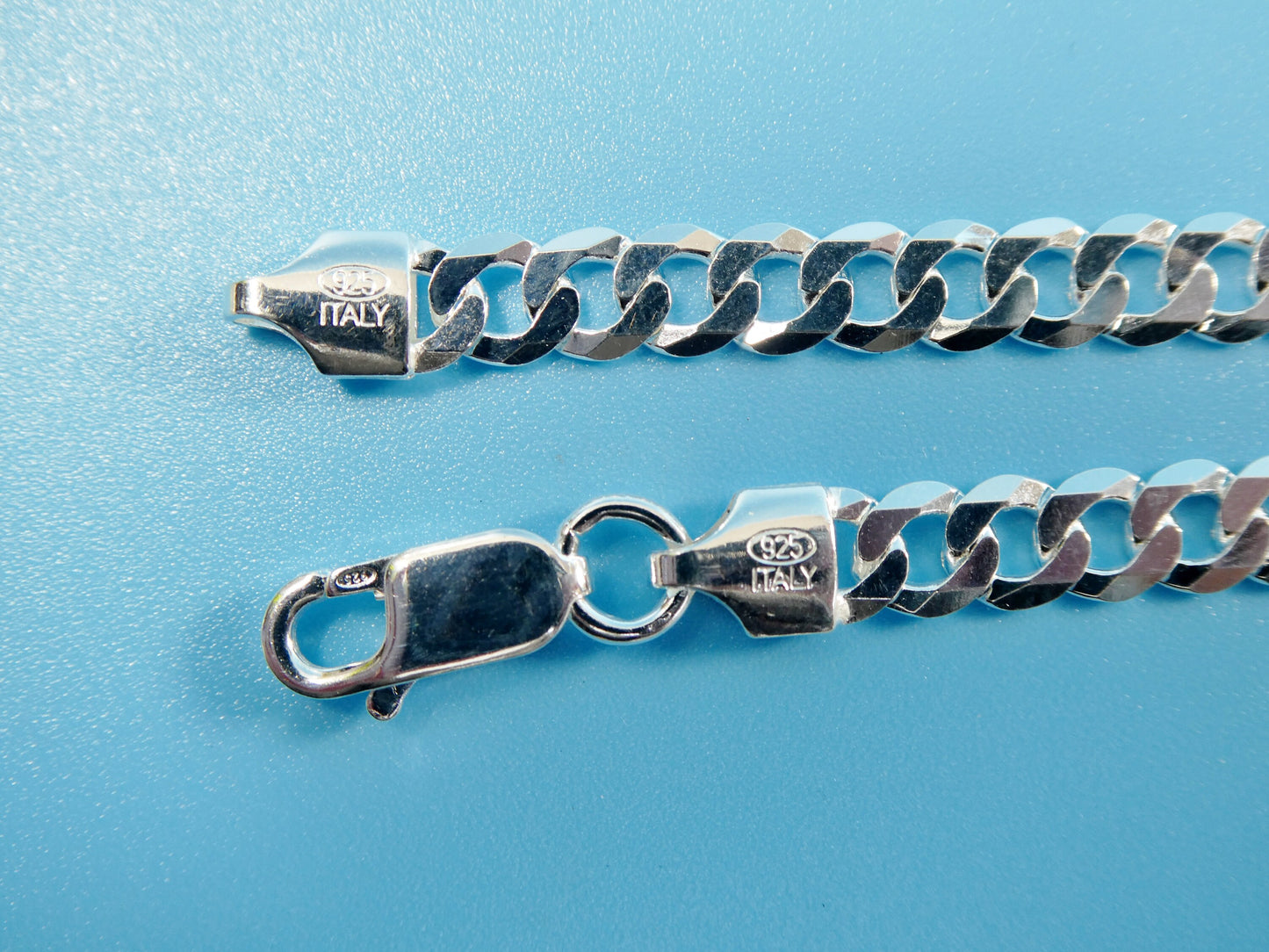 real 925 sterling silver 5.6MM Italian solid chain lobster lock clasp