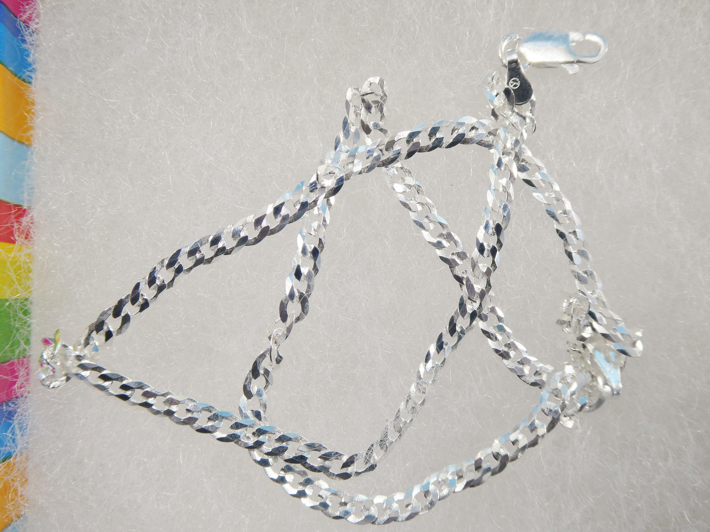 real 925 sterling silver Italian solid chain lobster lock clasp