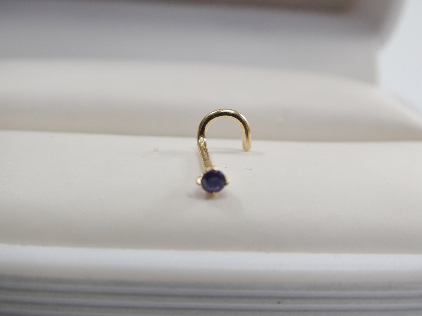 14k real solid yellow gold 2mm twist nose ring
