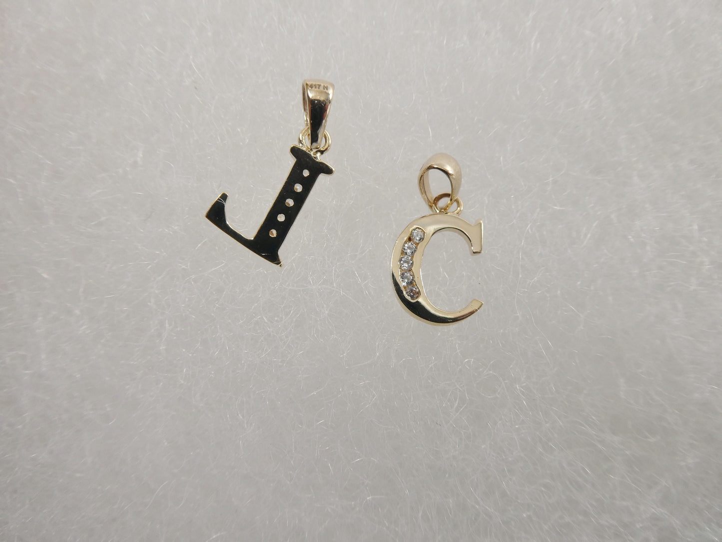 10k real solid yellow gold small initial alphabet pendent charm
