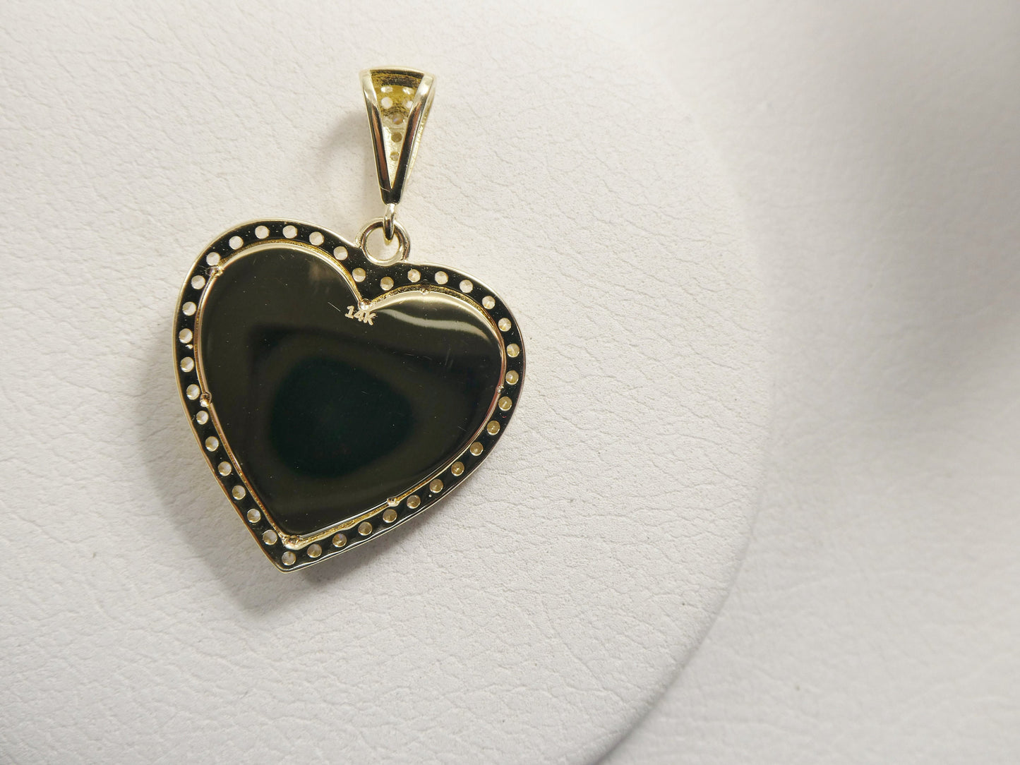 14k real solid yellow gold divino nino heart charm pendent
