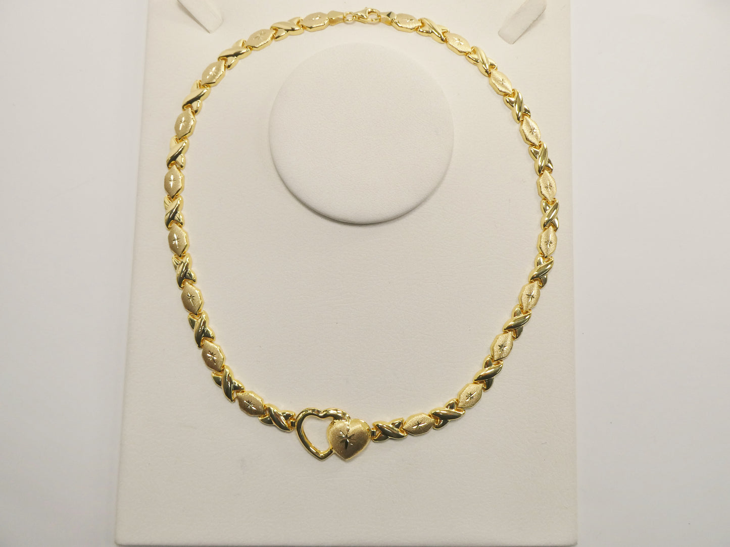 REAL 925 STERLING SILVER HUGS AND KISSES SET NECKLACE AND BRACELET