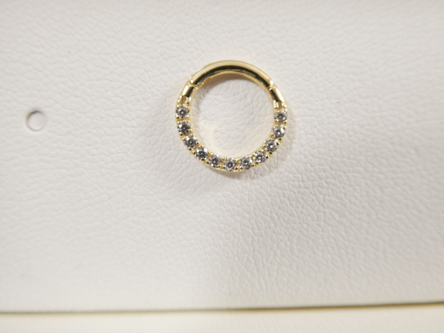 14k real solid yellow gold cartilage daith septum body ring piercing