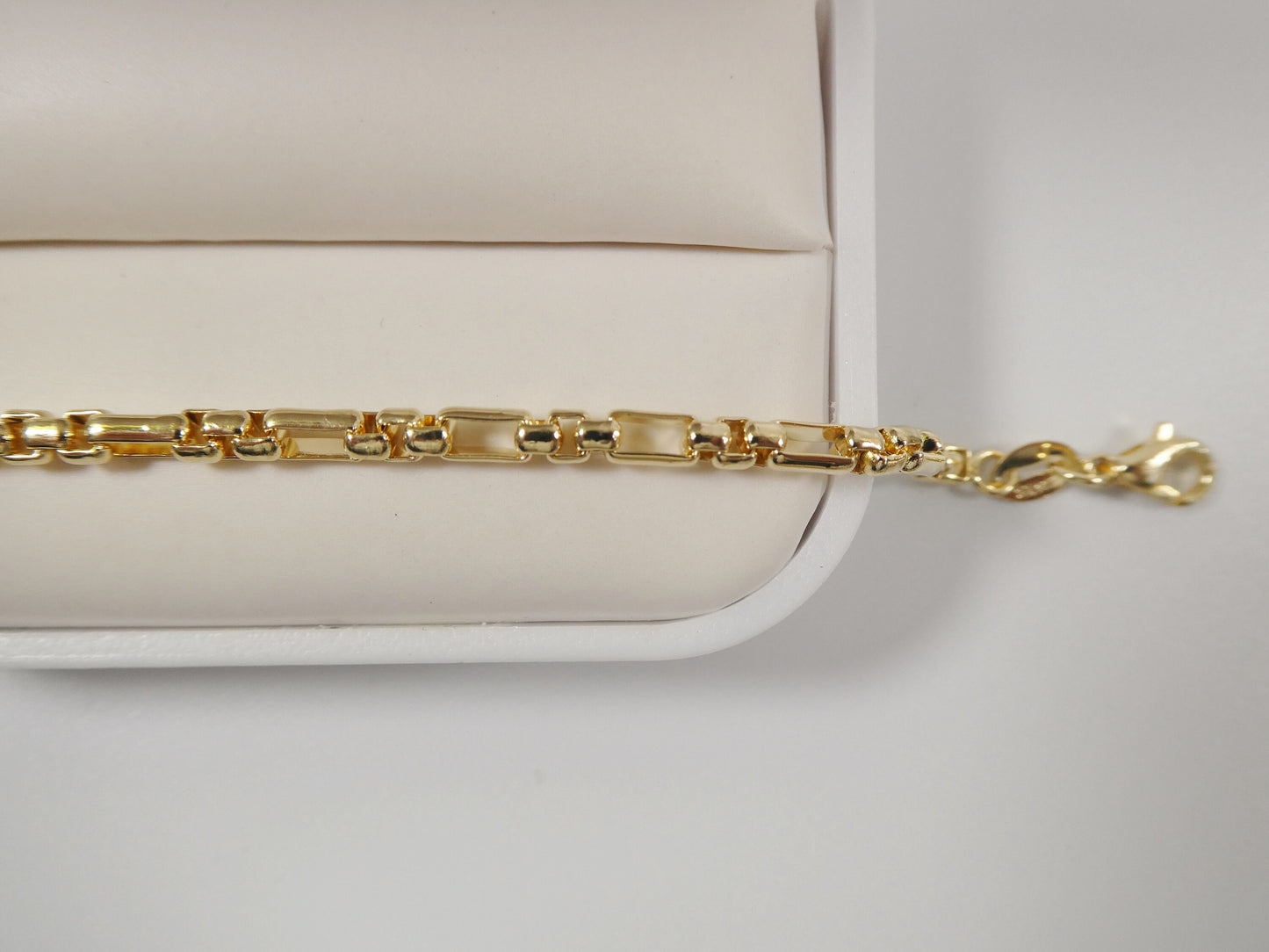 10 inch 18k gold filled ladies plain cable anklet bracelet