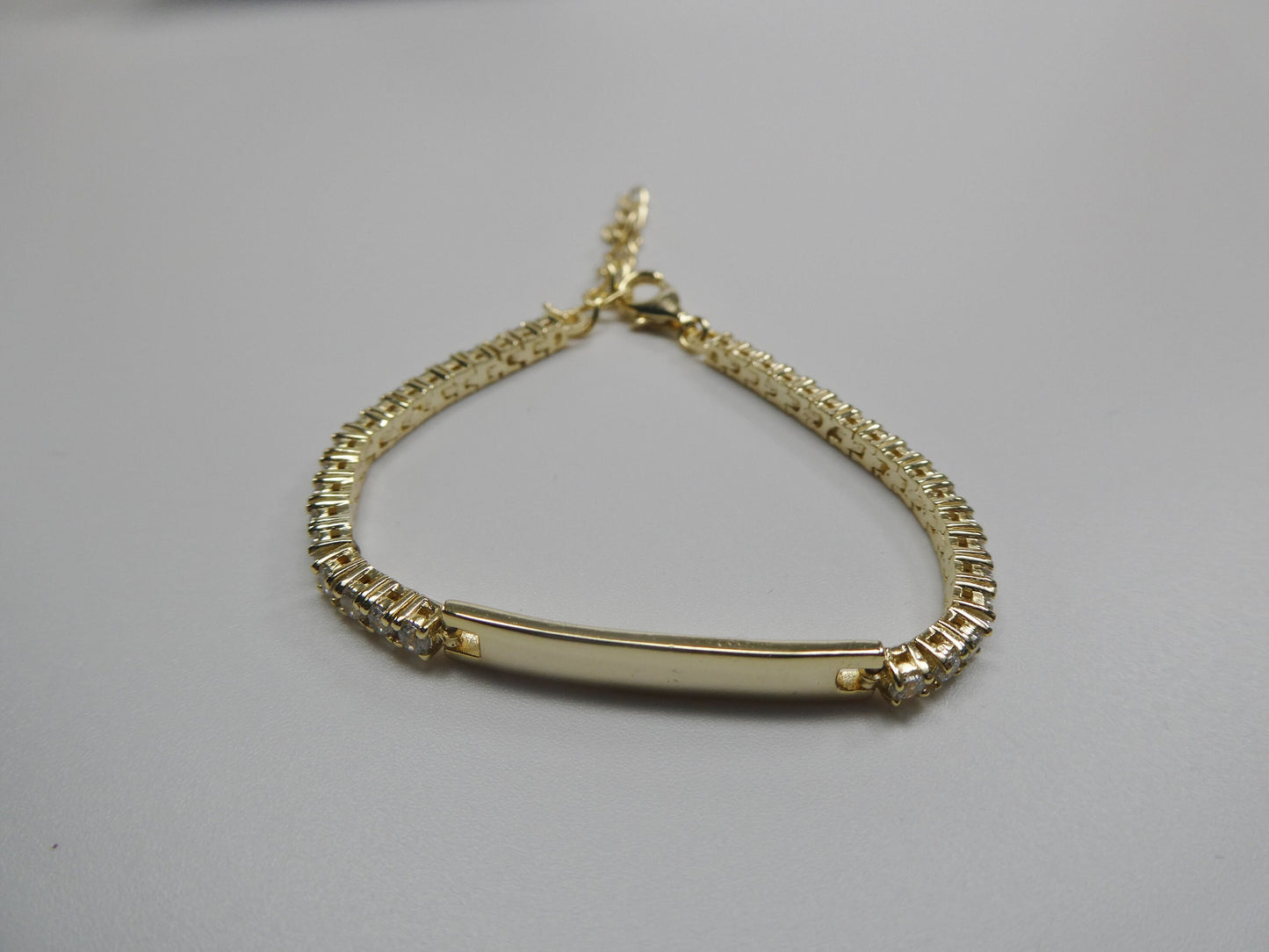 925 sterling silver 5 inch plus baby id bracelet extension yellow gold color