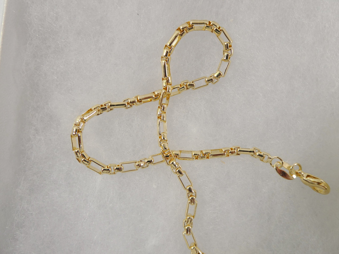 10 inch 18k gold filled ladies plain cable anklet bracelet