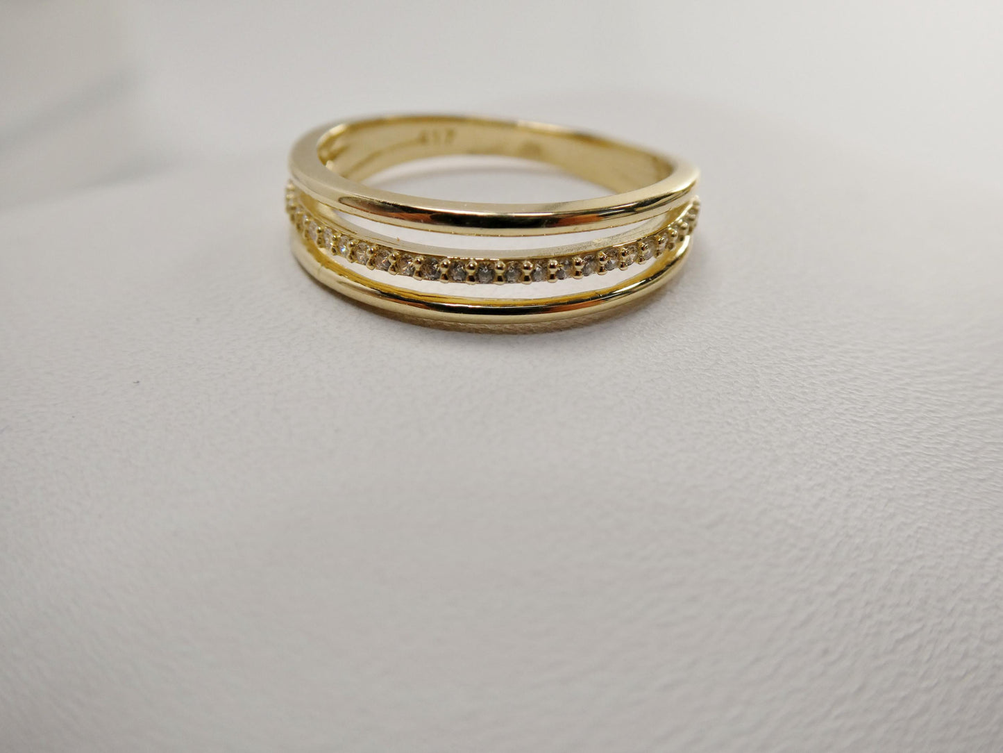 real 10k solid yellow gold women's classic ring