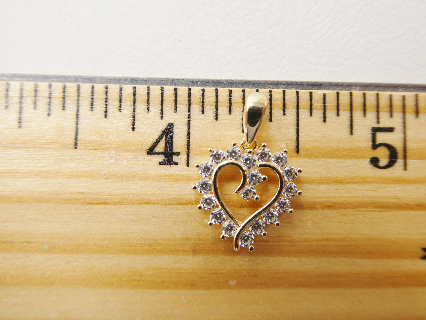 10k real solid yellow gold 16 inch chain and heart pendent set
