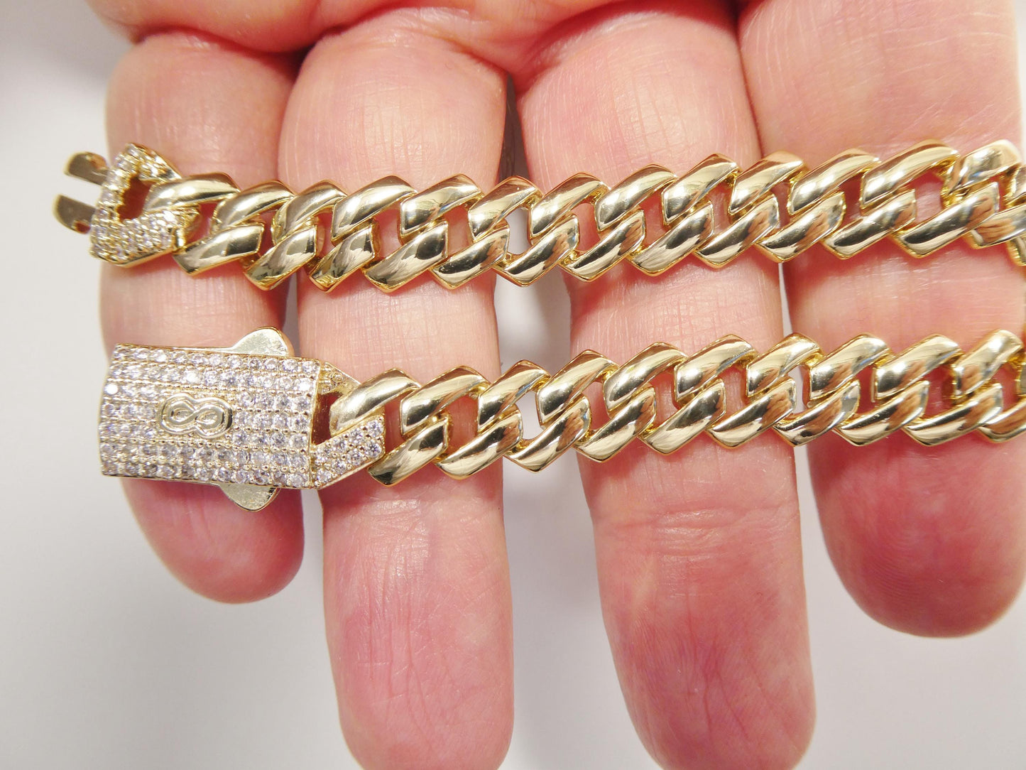 monaco cuban necklace 14k gold filled 9mm