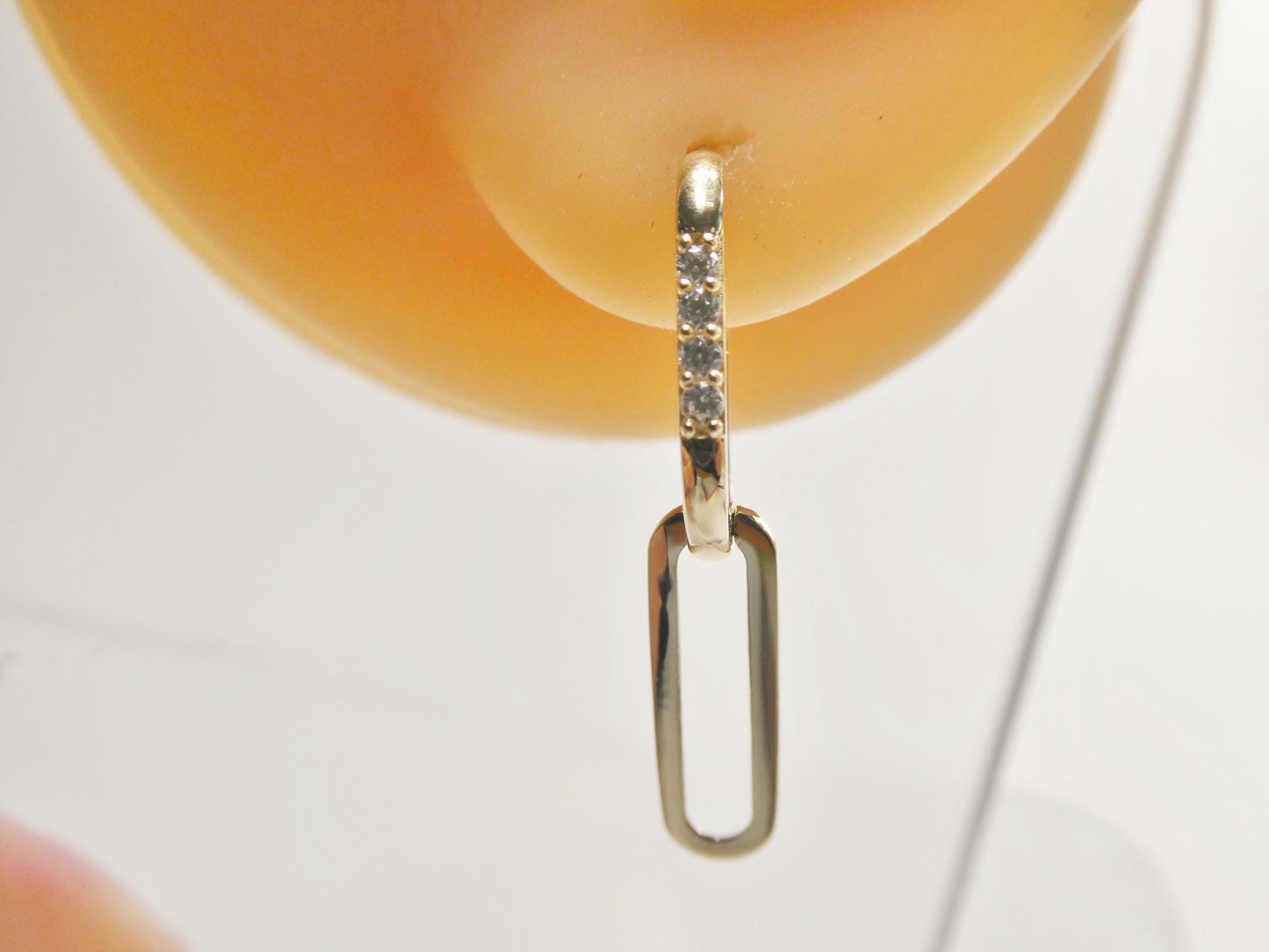 real 10k solid yellow gold designer hoop huggie earrings