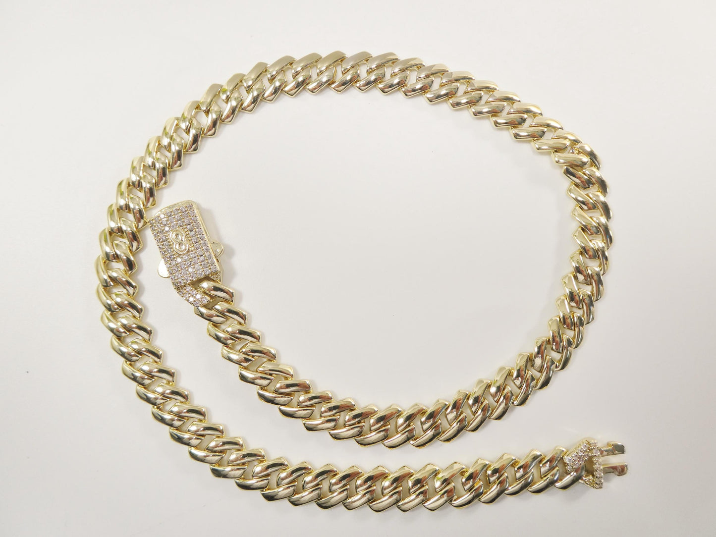 monaco cuban necklace 14k gold filled 9mm