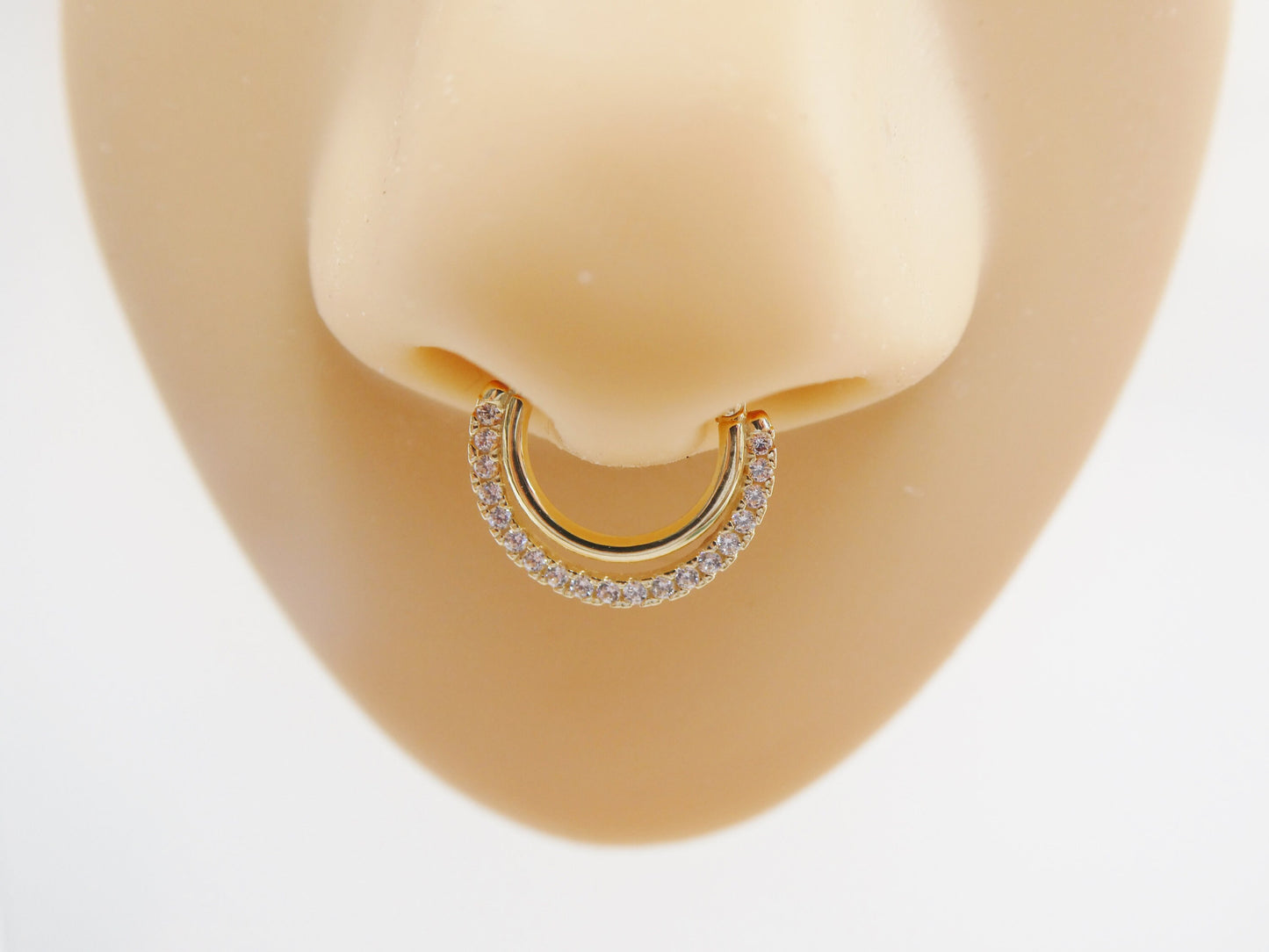 14k real solid yellow gold cartilage daith septum body ring piercing