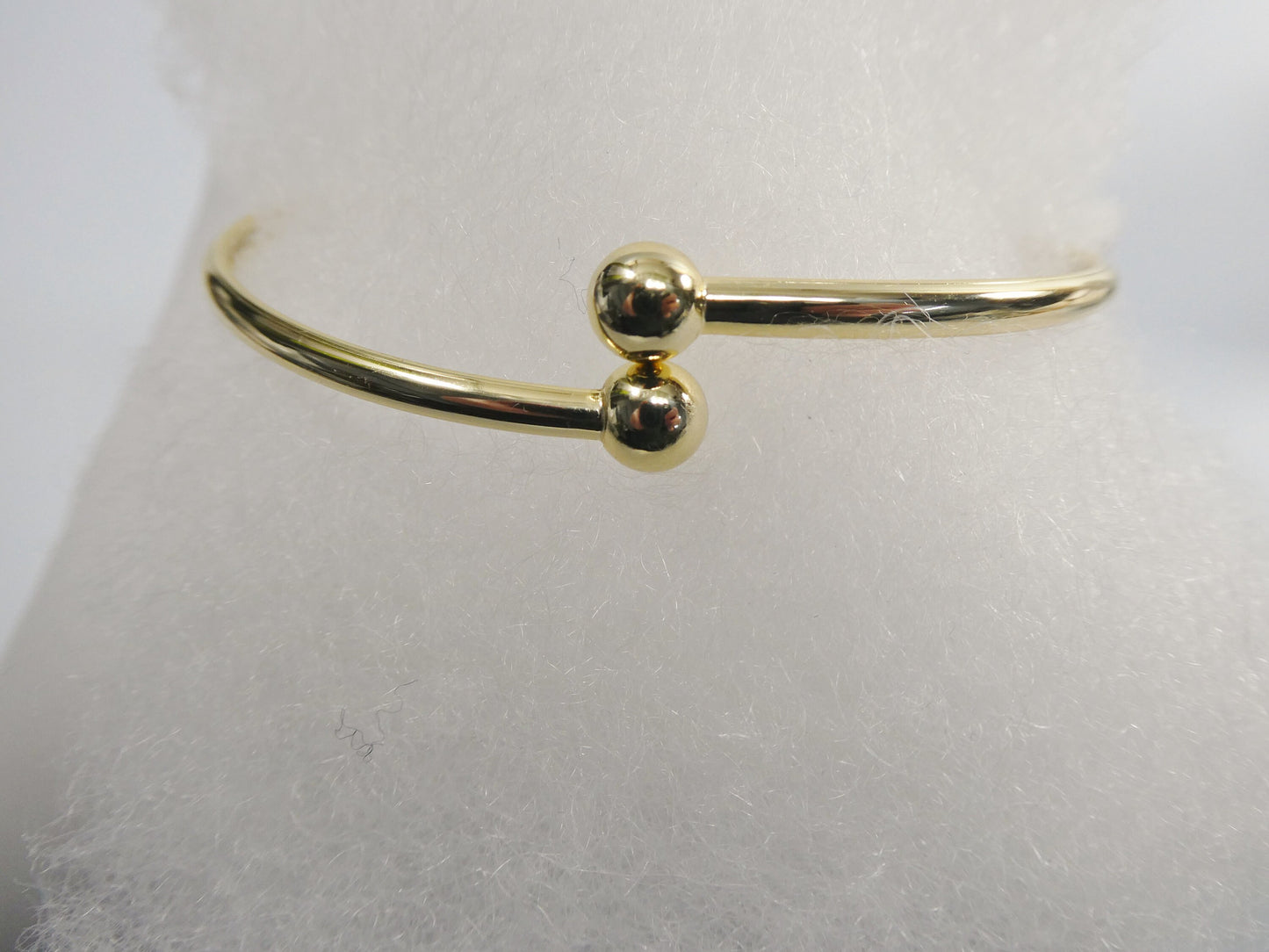 real 925 sterling silver bangle bracelet 14k yellow gold color finish