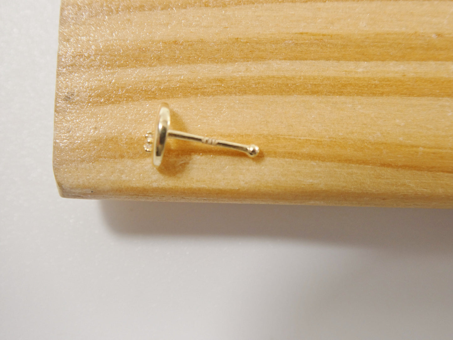 14k real solid yellow gold moon stud nose ring