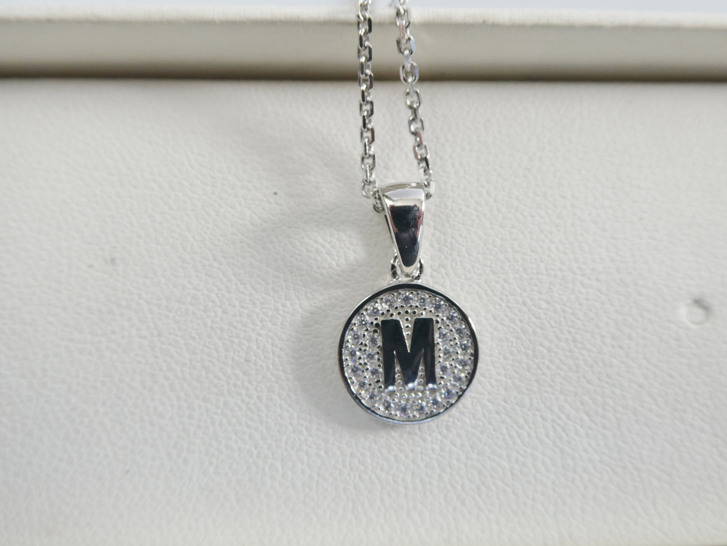 real 925 sterling silver initial pendent with 16 inch cable chain