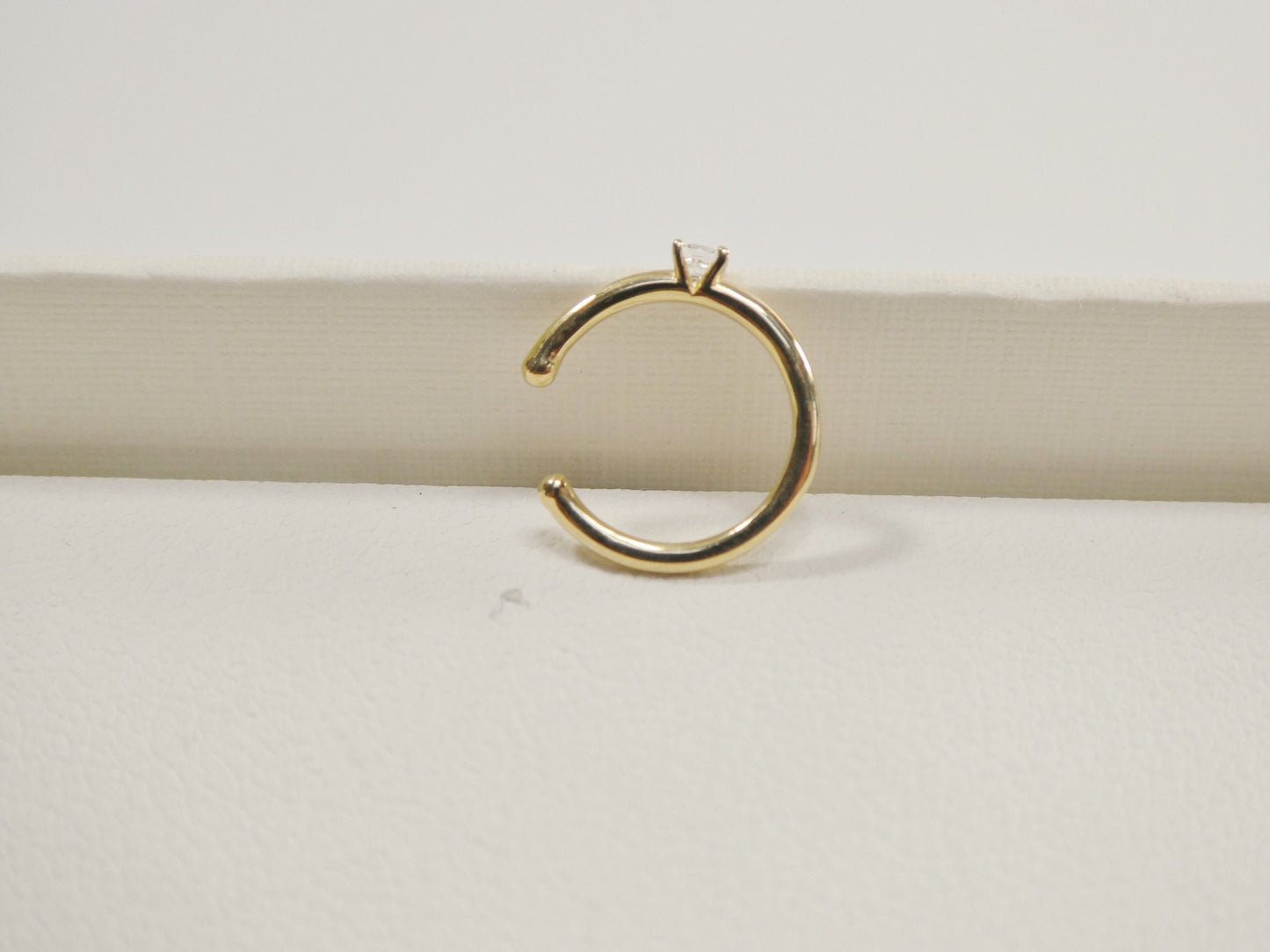 14k real solid yellow gold cartilage nose ring body ring piercing