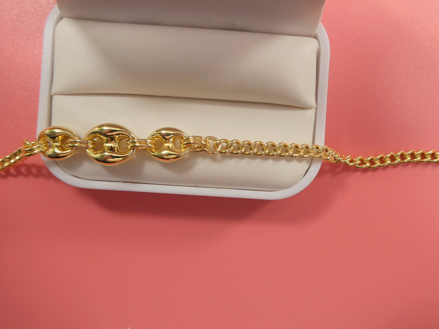 16 inch real 925 sterling silver puffed mariner necklace