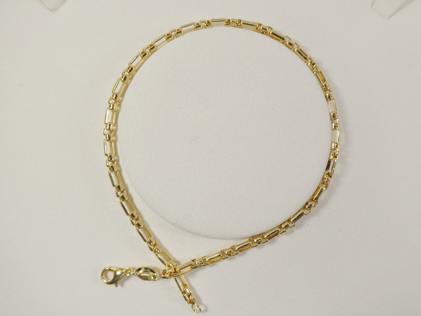 10 inch 18k gold filled ladies plain cable anklet bracelet
