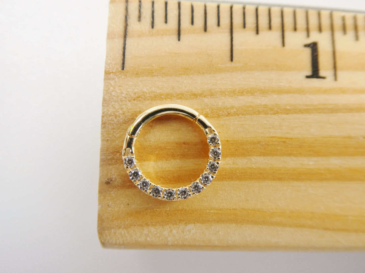14k real solid yellow gold cartilage daith septum body ring piercing