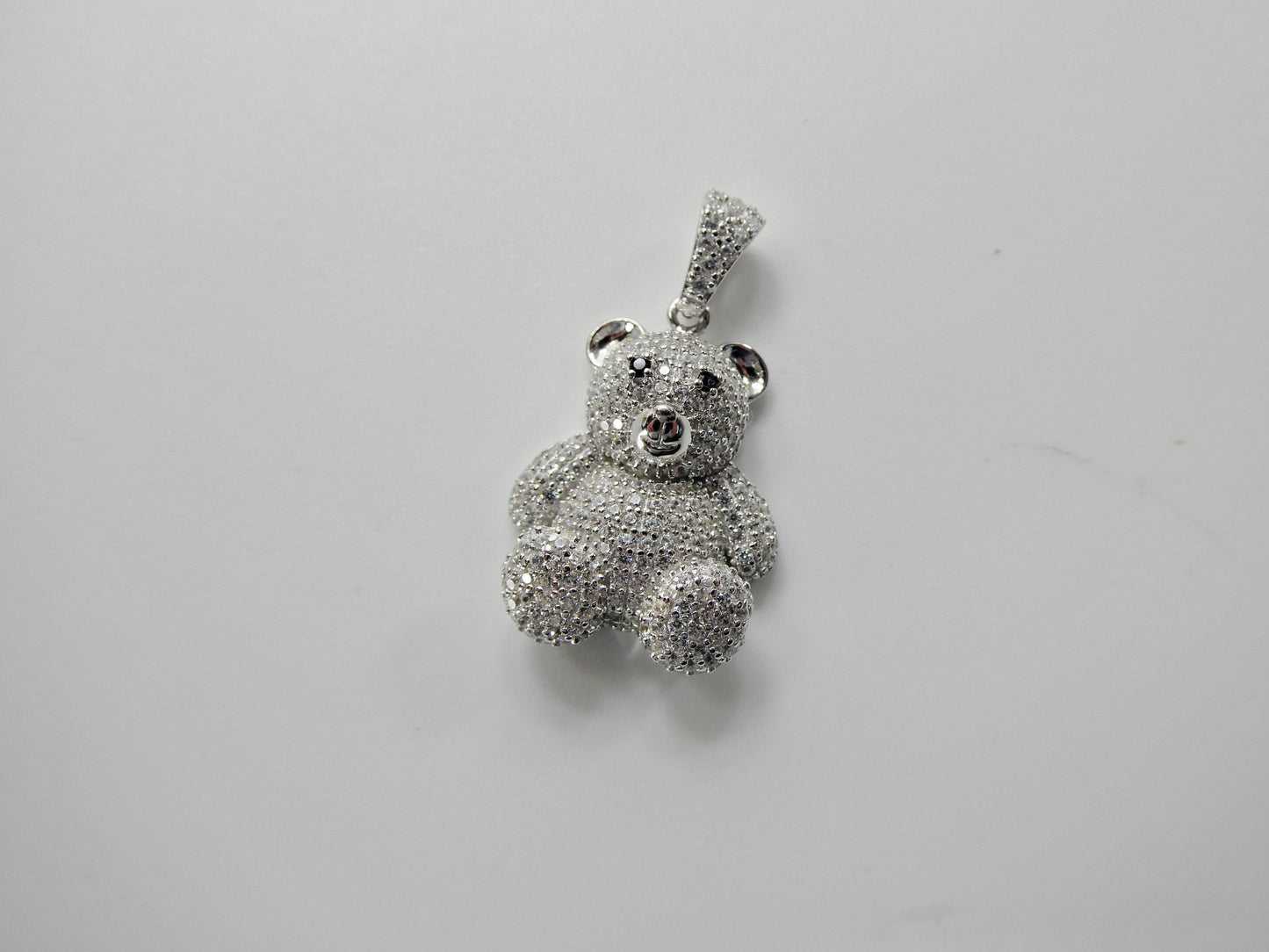 925 sterling silver teddy bear set chain and pendent