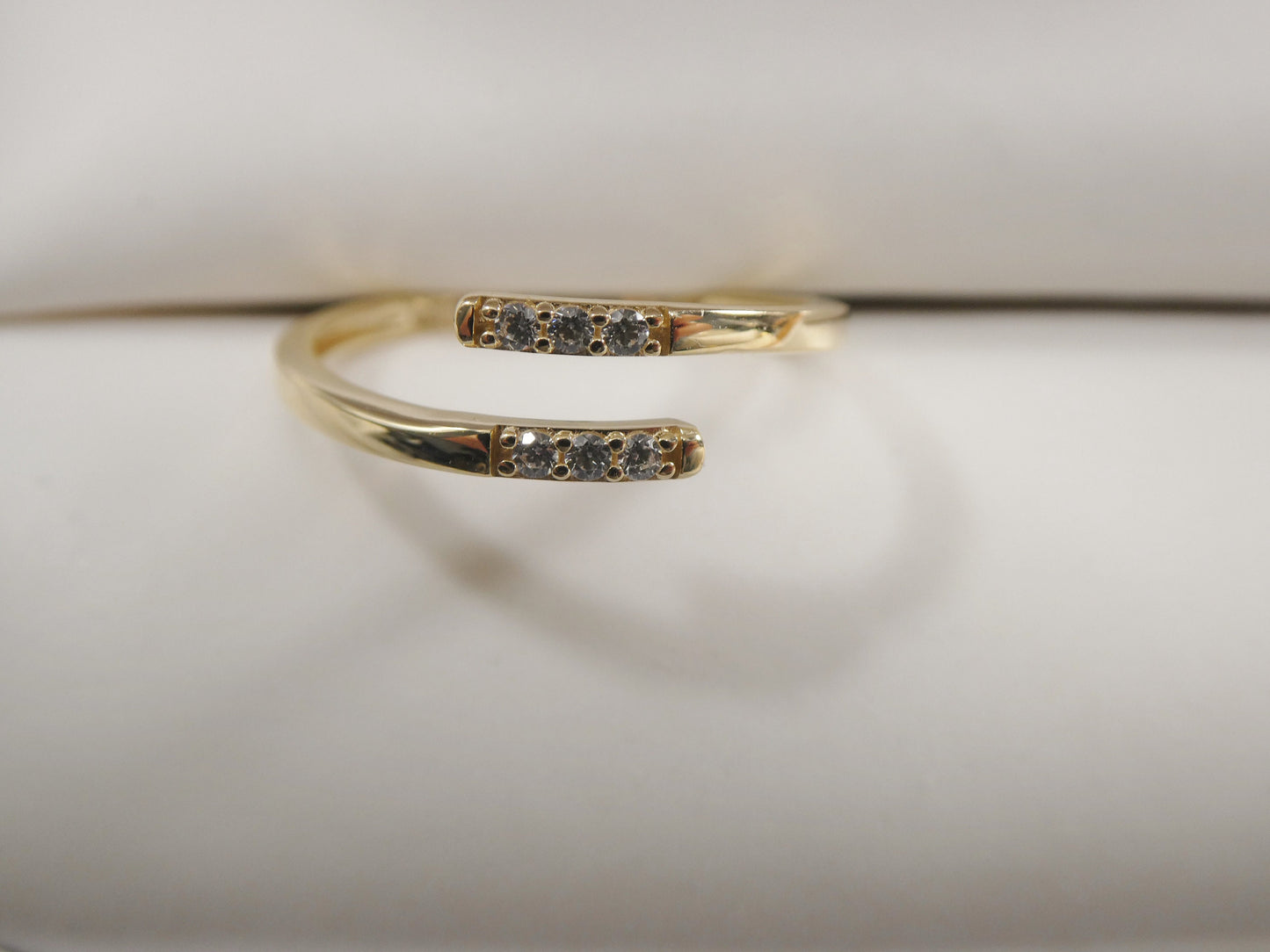 real 14k solid yellow gold women's classic micro pave setting pinky ring