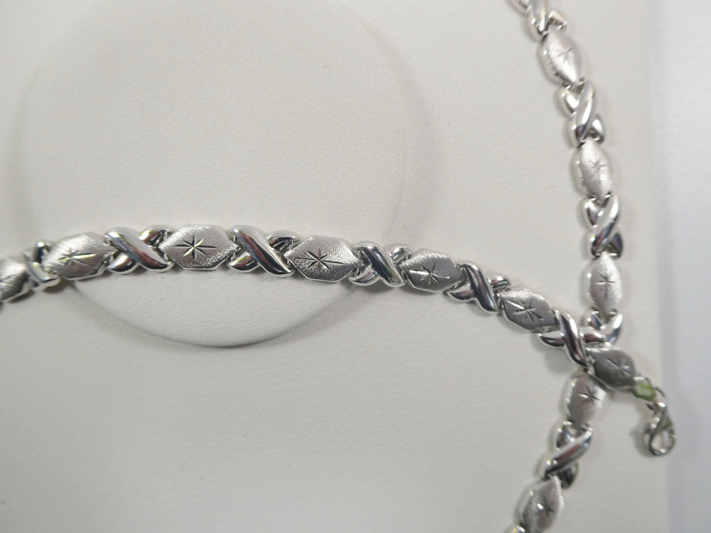 real 925 sterling silver xoxo hugs and kisses stampato set necklace and bracelet 14k gold color finish