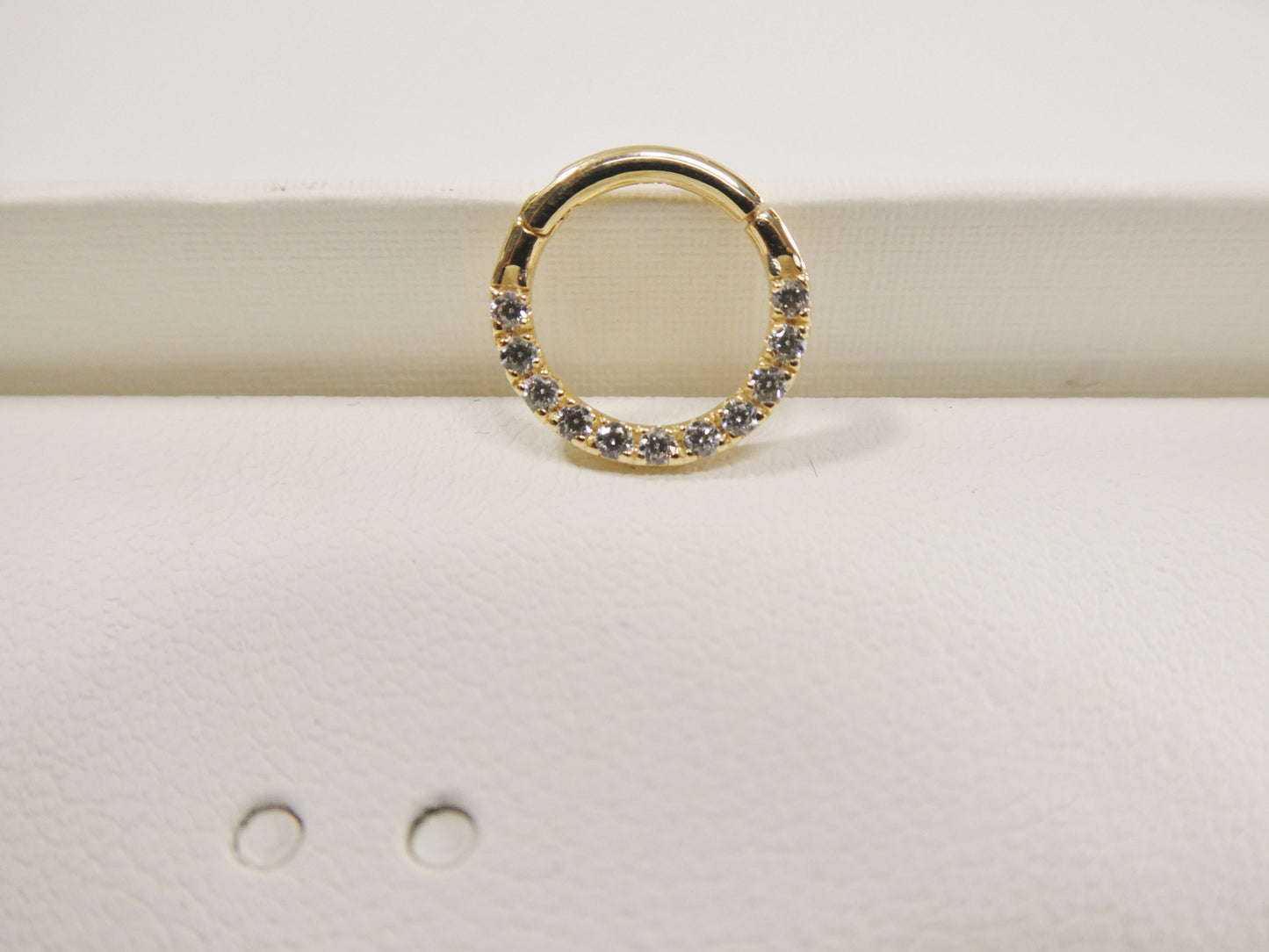 14k real solid yellow gold cartilage daith septum body ring piercing