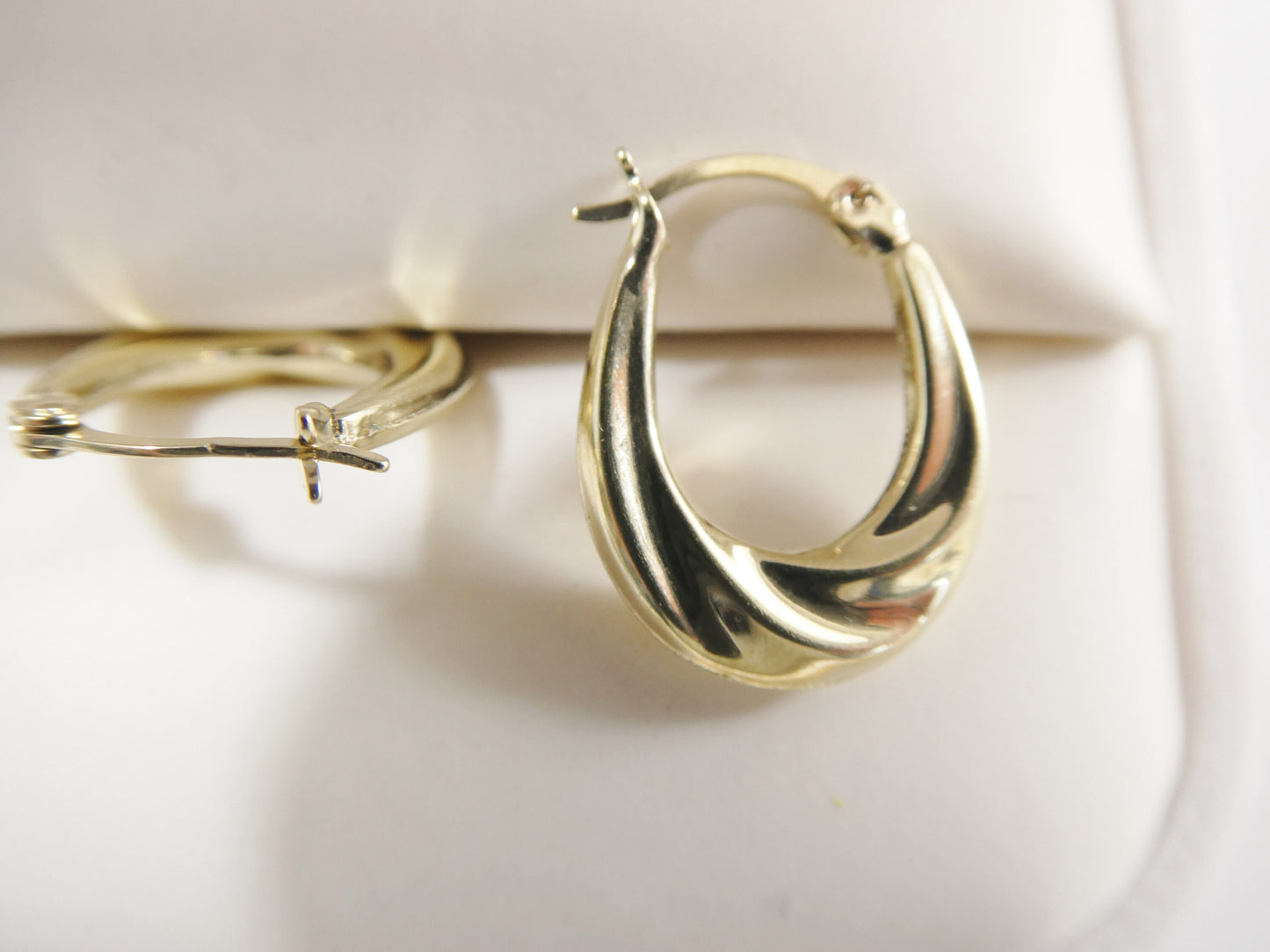 10k real solid yellow gold 12.7MM classic design baby hoop earrings