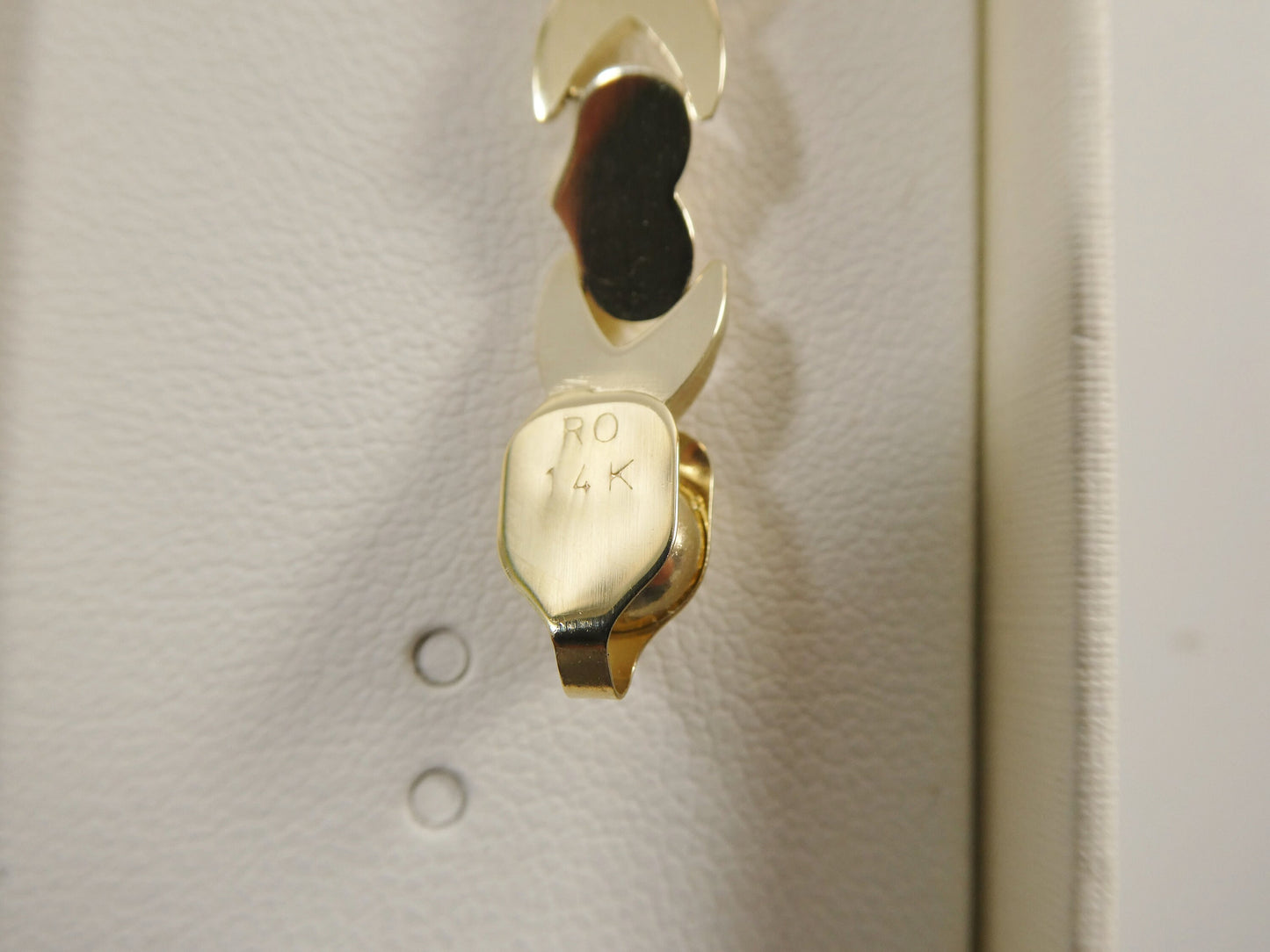 14k real solid yellow gold xo heart 7.25 inch bracelet