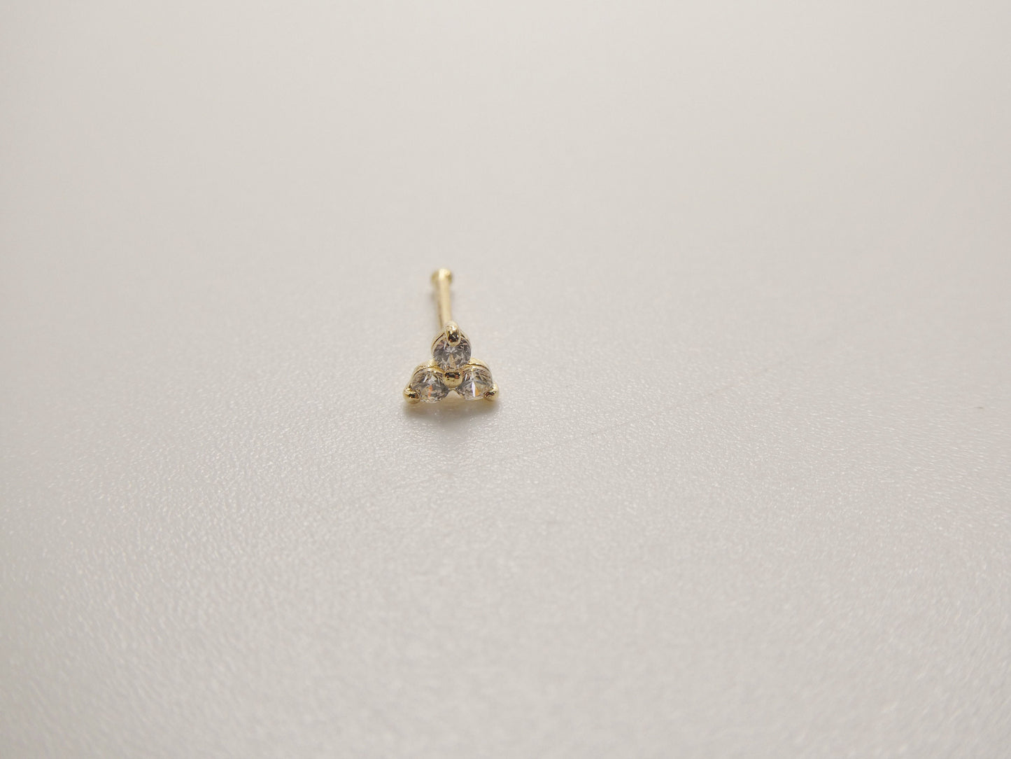 14k real solid yellow gold triangle nose ring